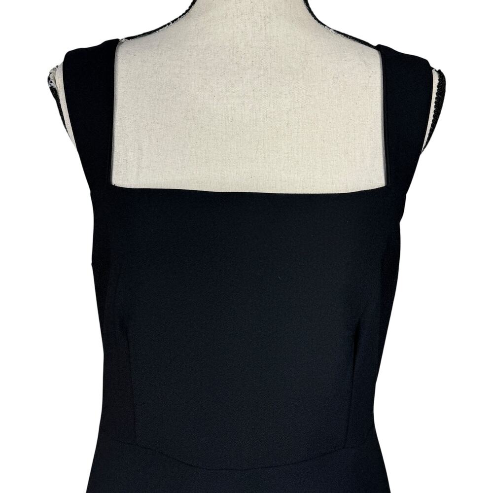 Abercrombie & Fitch Large Midi Dress Square Neck Stretch Empire Waist Sleeveless - Picture 3 of 14